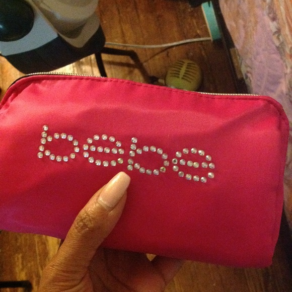Bebe 'blingy' cosmetic pouch/makeup bag -hot pink - Picture 2 of 6